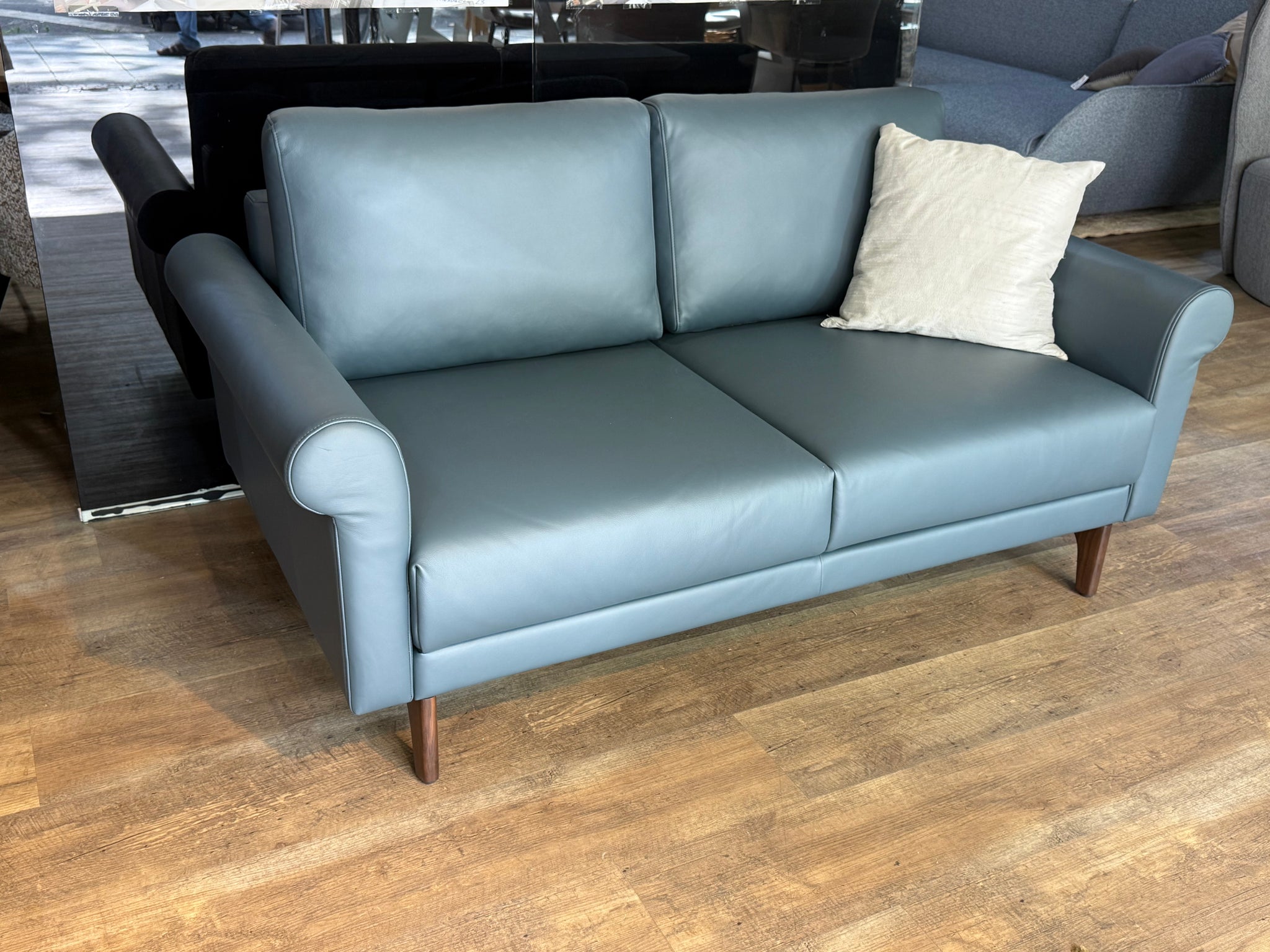 creation by Rolf Benz - Sofa - cr.450 - Leder blau - sofort verfügbar