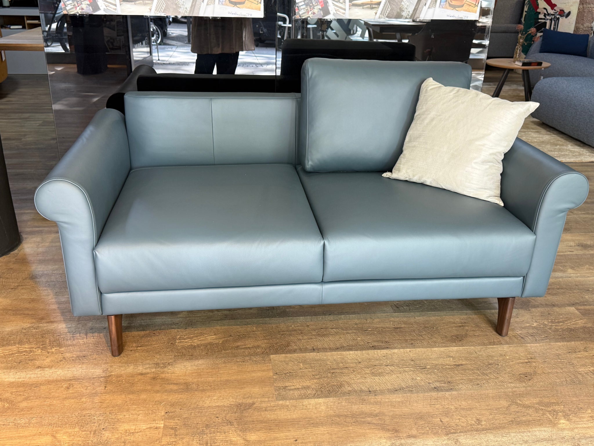 creation by Rolf Benz - Sofa - cr.450 - Leder blau - sofort verfügbar