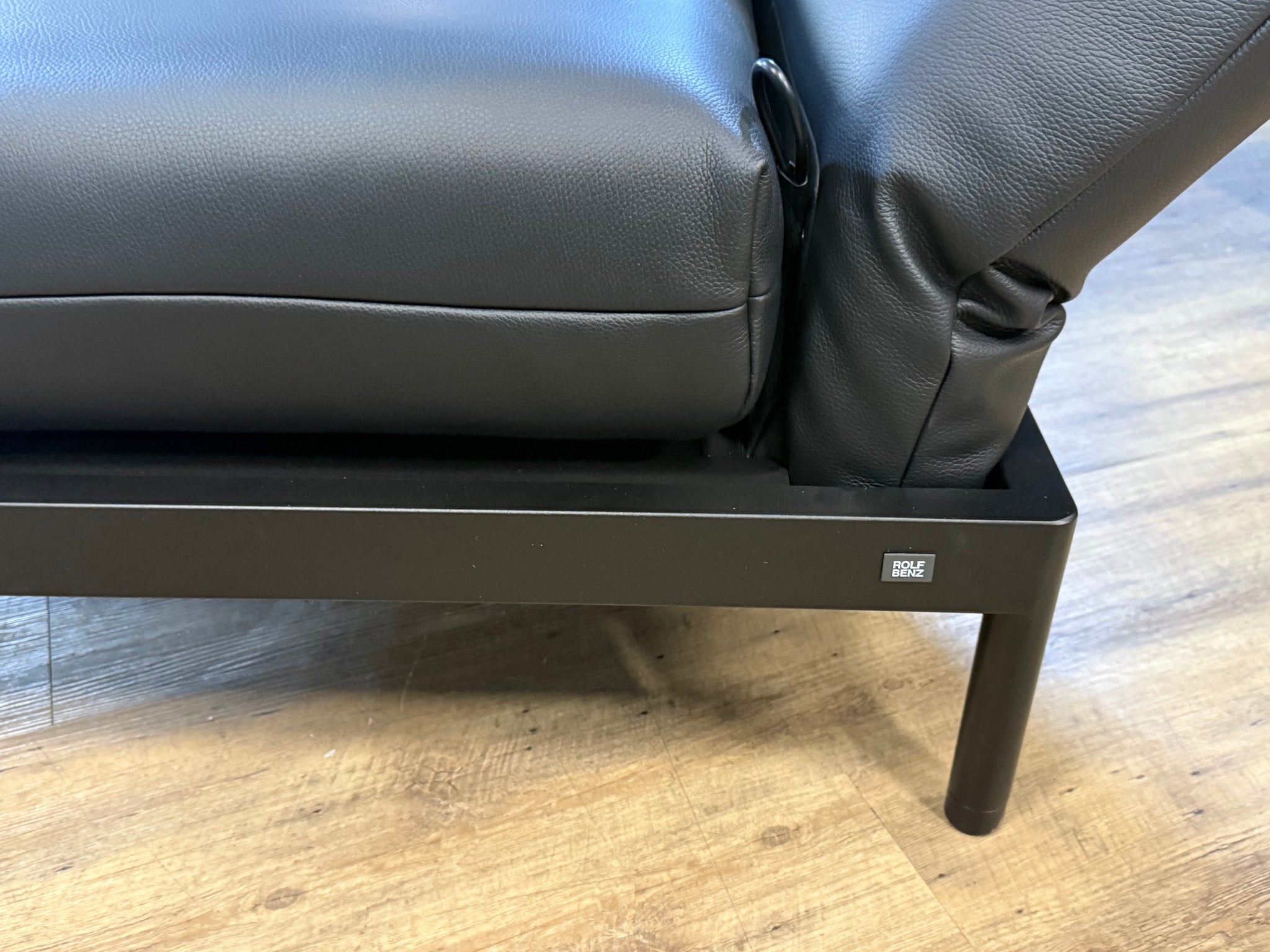 Rolf Benz - Sofa - RB 380 Plura - Leder schwarz - sofort verfügbar