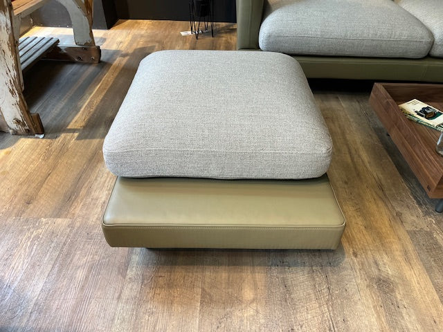 Rolf Benz - Sofa - RB 60 SINA - Stoff grün -Leder beige Kombi - Sofort verfügbar