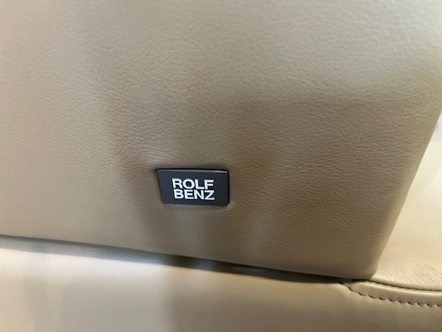 Rolf Benz - Sofa - RB 60 SINA - Stoff grün -Leder beige Kombi - Sofort verfügbar