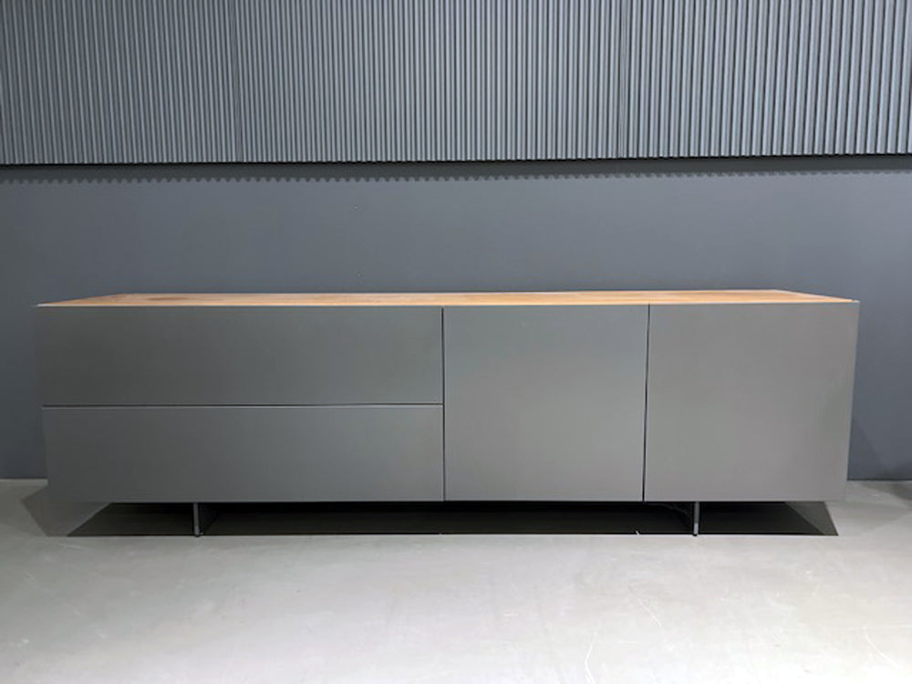 Rolf Benz - Sideboard - Stretto - Lack grau + Nussbaum - sofort verfügbar