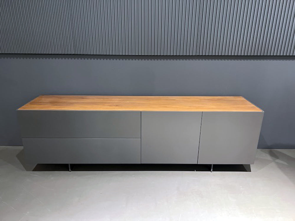 Rolf Benz - Sideboard - Stretto - Lack grau + Nussbaum - sofort verfügbar