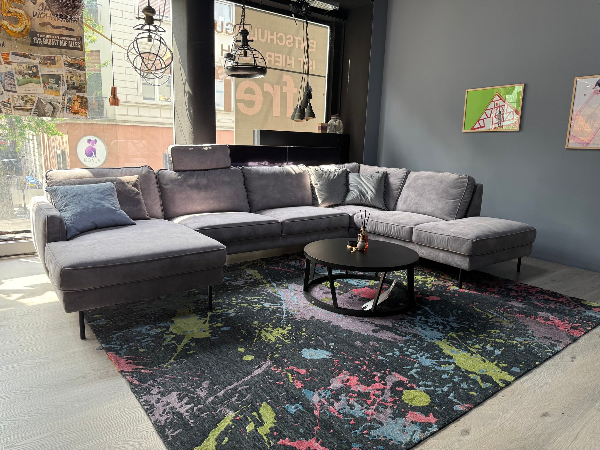 Pro Seda - Sofa - View - Stoff grau - sofort verfügbar