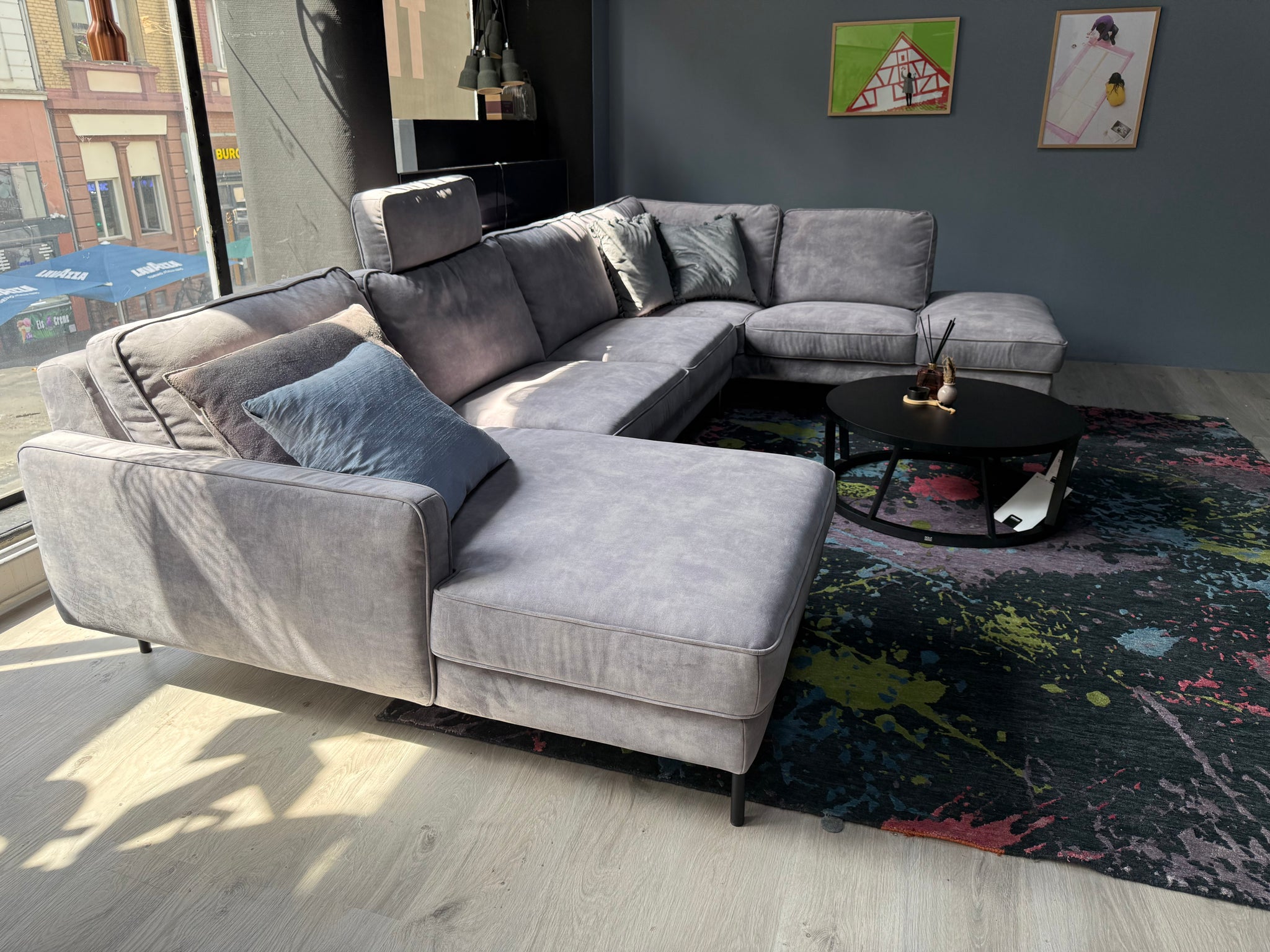 Pro Seda - Sofa - View - Stoff grau - sofort verfügbar