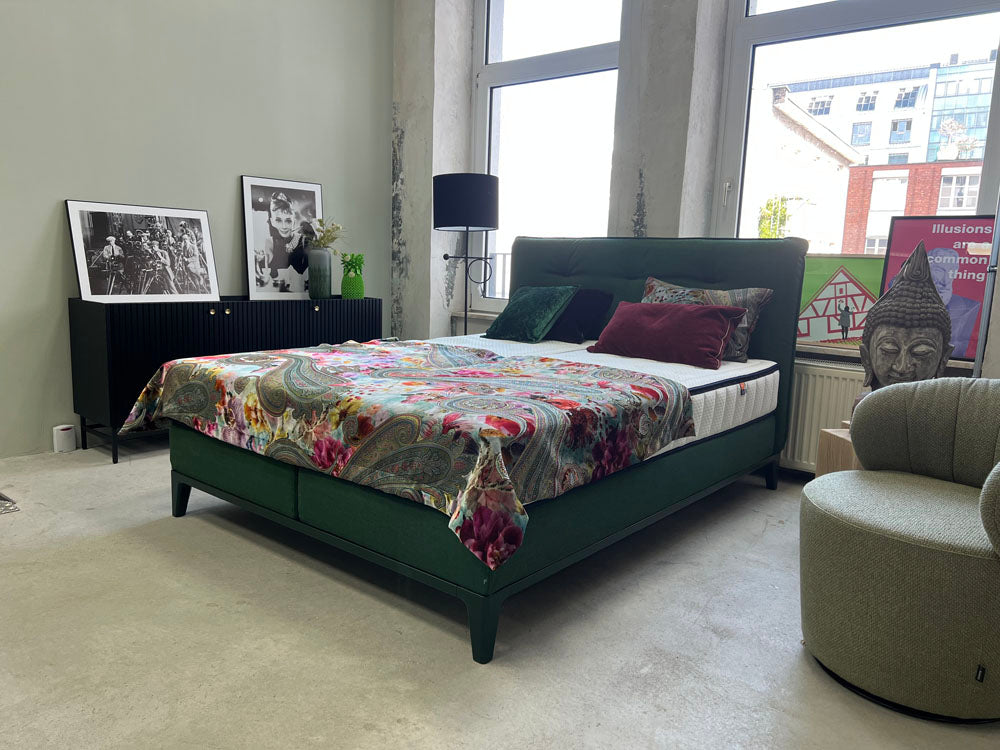 Auping - Boxspringbett - Criade - Stoff grün - konfigurierbar