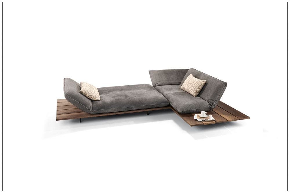 Bullfrog - Sofa - 1047 Akito - Leder grau - konfigurierbar