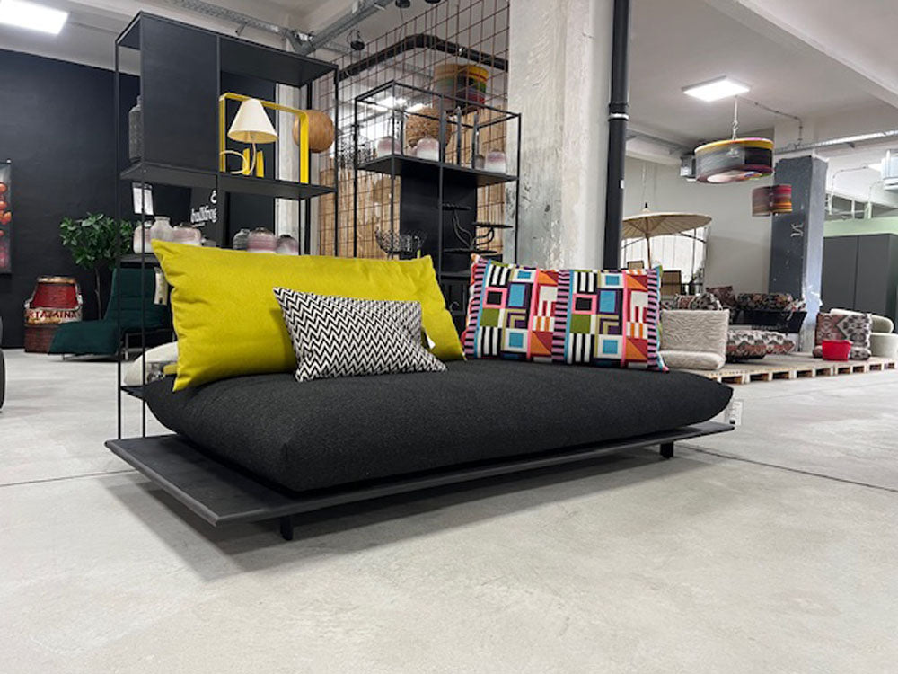 Bullfrog - Sofa + Kissen - 2310 Yo-Yo - Stoff schwarz - sofort verfügbar