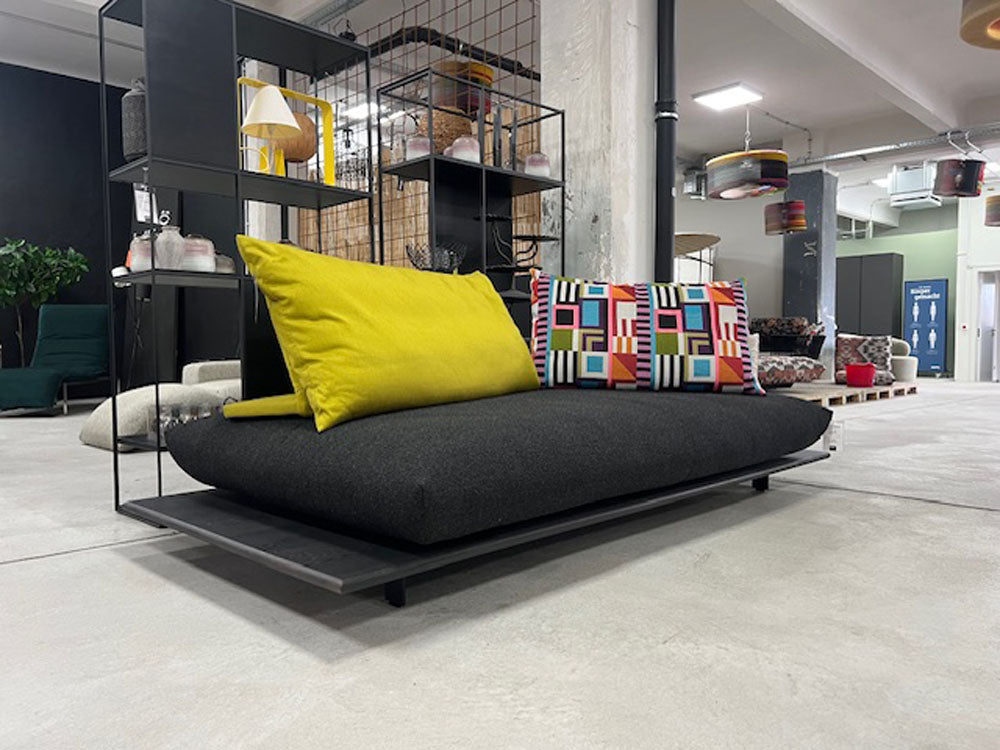 Bullfrog - Sofa + Kissen - 2310 Yo-Yo - Stoff schwarz - sofort verfügbar