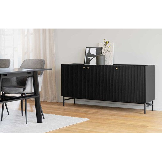 Rowico - Sideboard - Halifax - Eichenfurnier schwarz - sofort verfügbar
