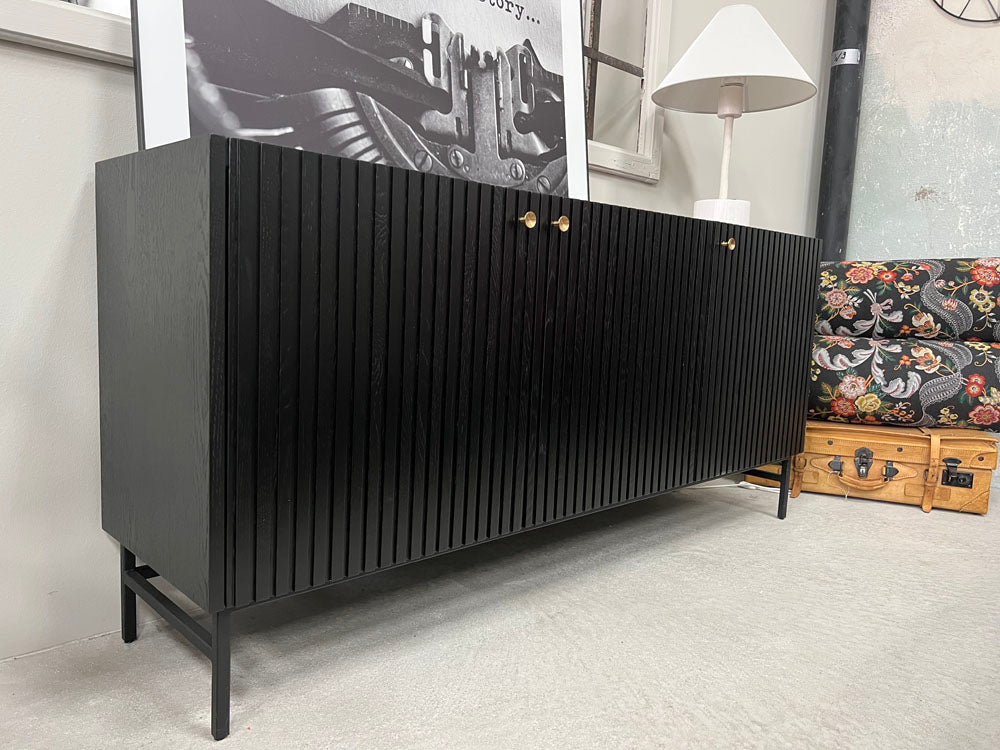 Rowico - Sideboard - Halifax - Eichenfurnier schwarz - sofort verfügbar