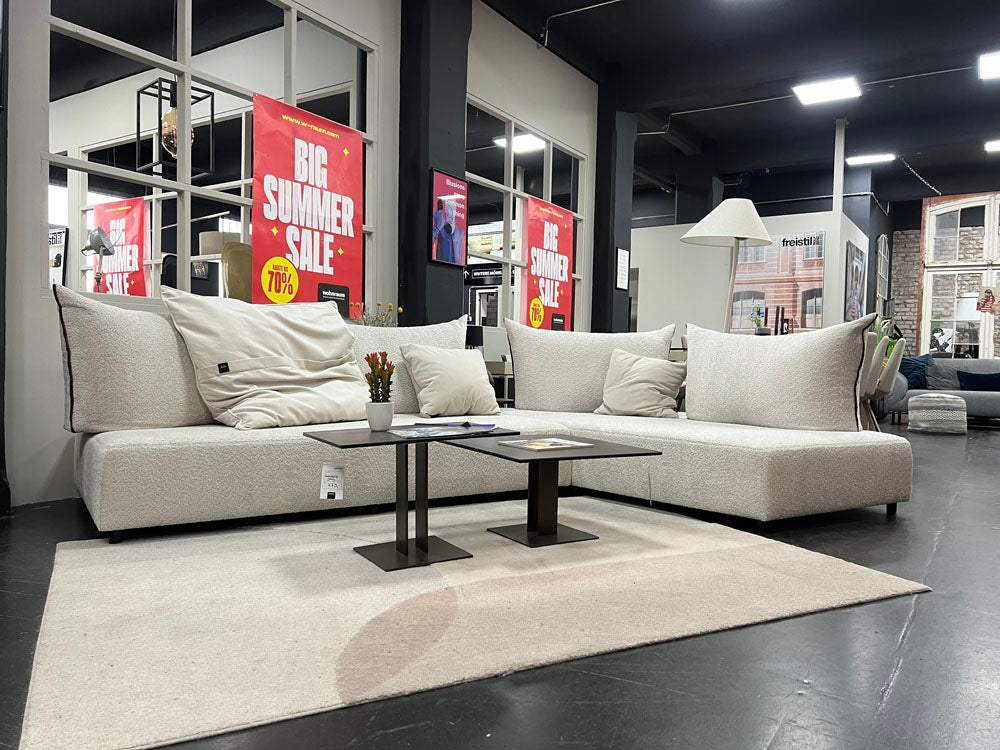 Pro Seda - Sofa + Kissen - Camilium - Stoff beige - sofort verfügbar