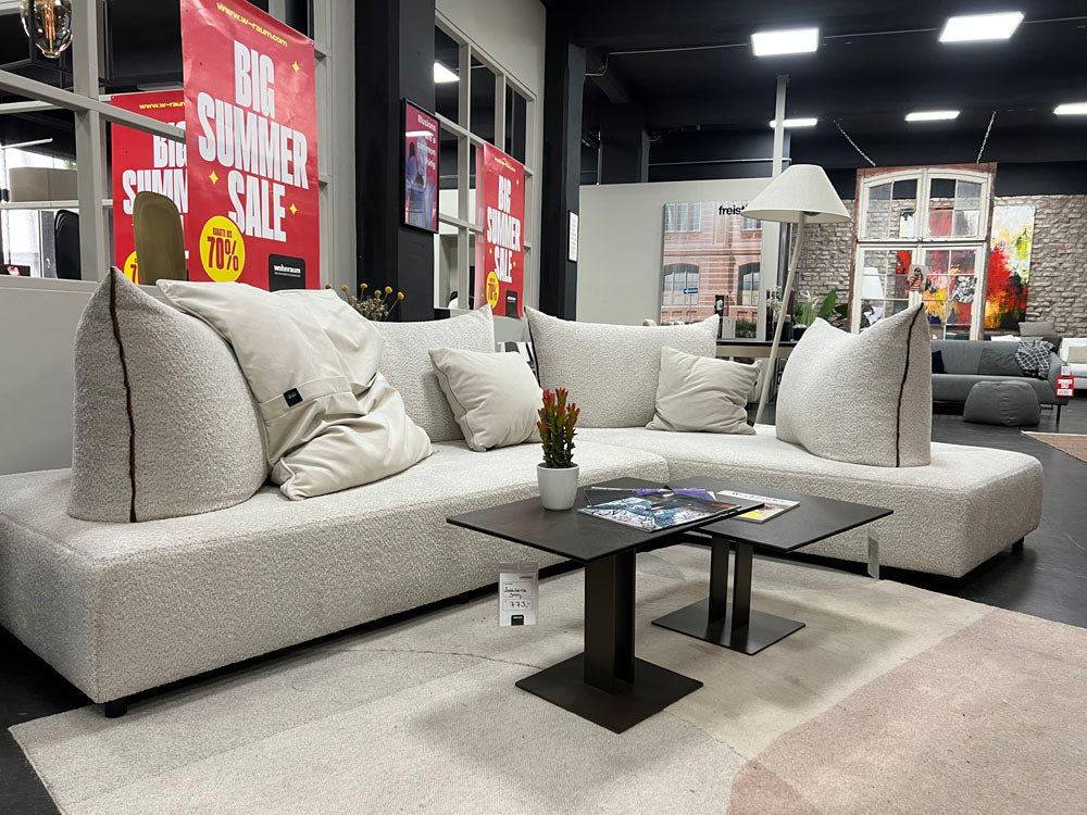 Pro Seda - Sofa + Kissen - Camilium - Stoff beige - sofort verfügbar