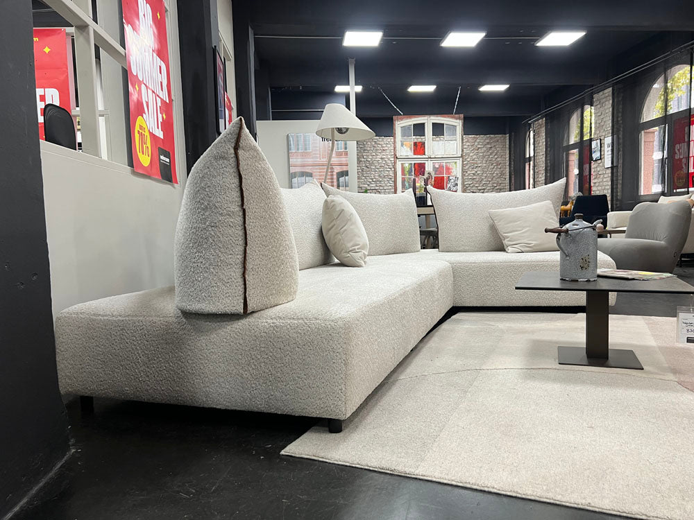 Pro Seda - Sofa + Kissen - Camilium - Stoff beige - sofort verfügbar