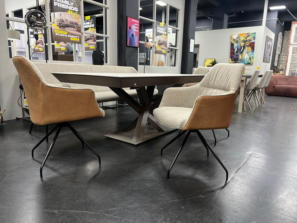 Tiado - Stuhl - Tiba - Stoff/Leder  beige - konfigurierbar