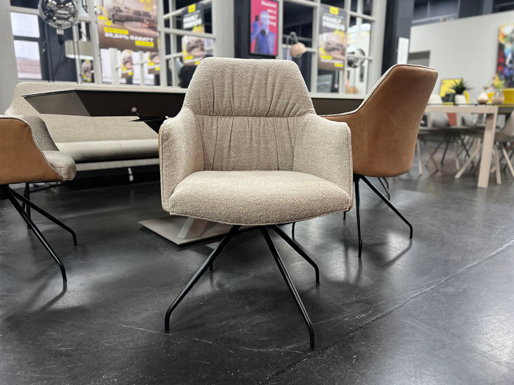 Tiado - Stuhl - Tiba - Stoff/Leder  beige - konfigurierbar