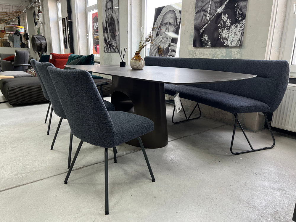 Nouvion - Stuhl - Solio - Stoff blau - konfigurierbar