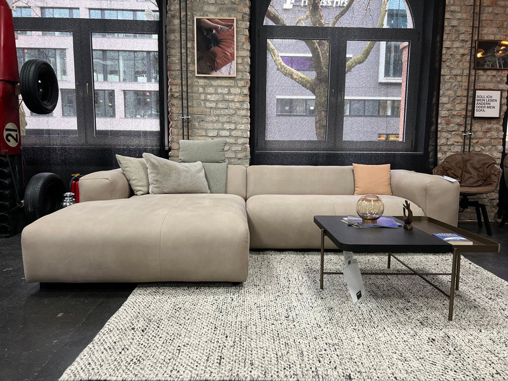 freistil - Sofa - freistil 187 - Leder beige - konfigurierbar