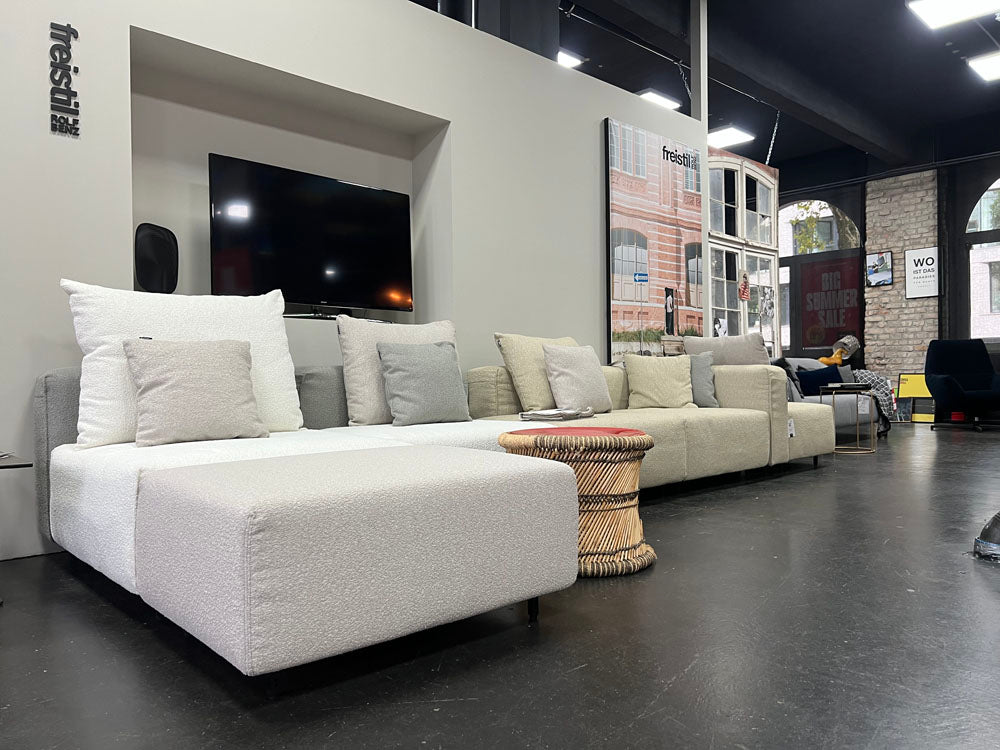 freistil - Sofa - freistil 122 - ECHT - Stoff beige - sofort verfügbar
