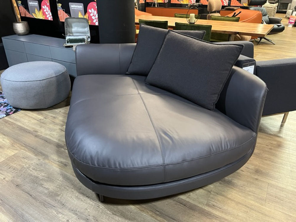 Rolf Benz - Sofa - RB 555 Kumo - Leder anthrazit - sofort verfügbar