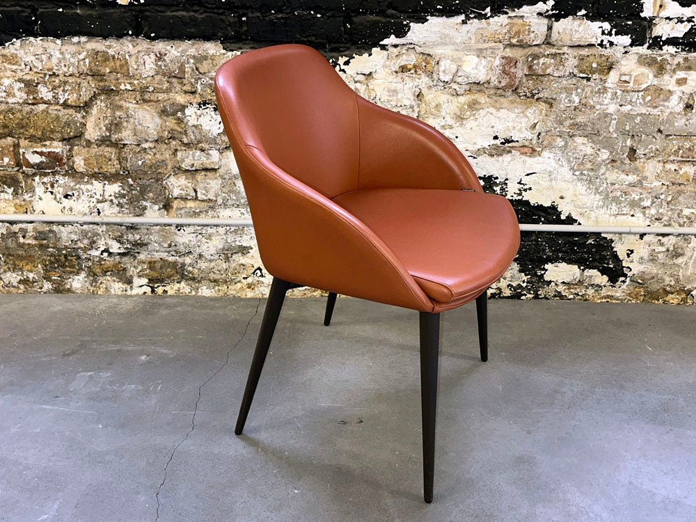 Dressy - Stuhl - Galera (4er-Set) - Leder orange braun - sofort verfügbar
