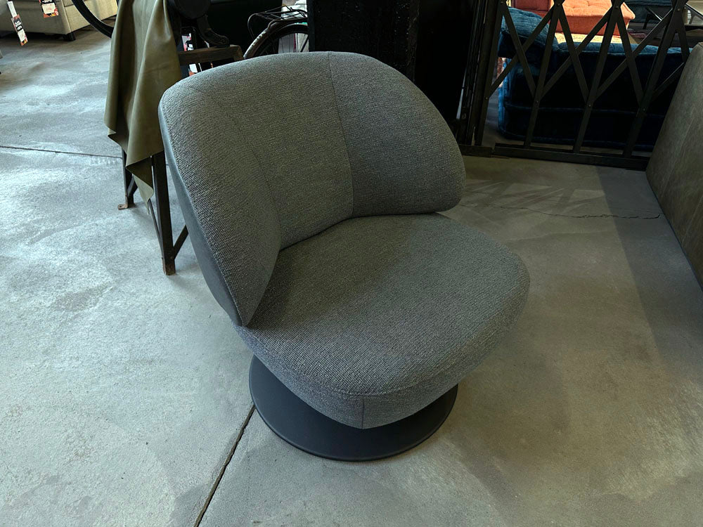 Pro Seda - Sessel - Leticia - Leder / Stoff grau - konfigurierbar
