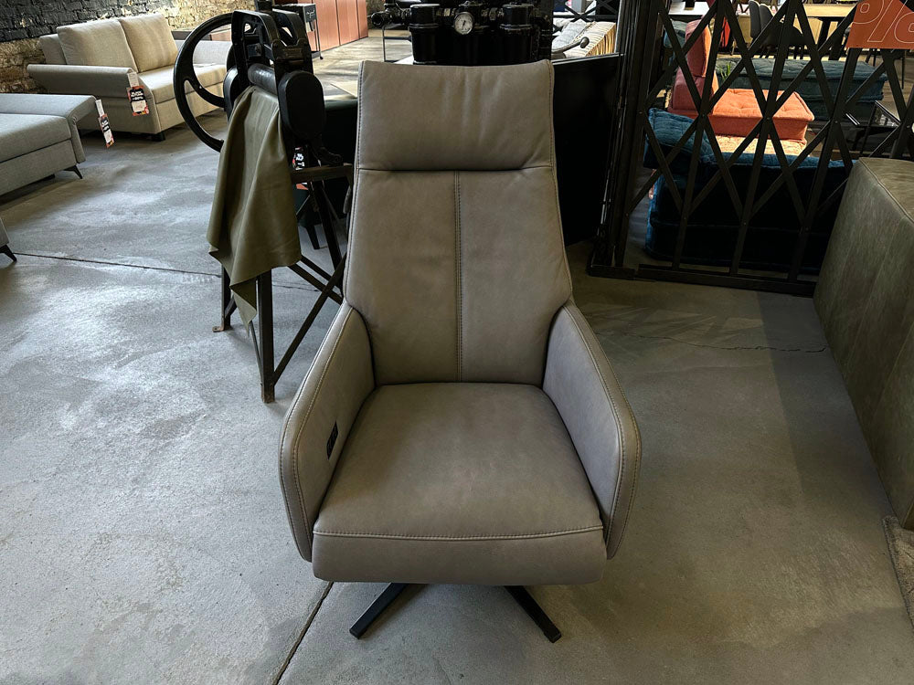 Pro Seda - Relaxsessel - Mato - Leder grau - konfigurierbar