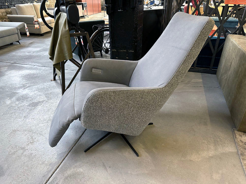 Pro Seda - Relaxsessel - Ravi - Leder / Stoff grau - konfigurierbar