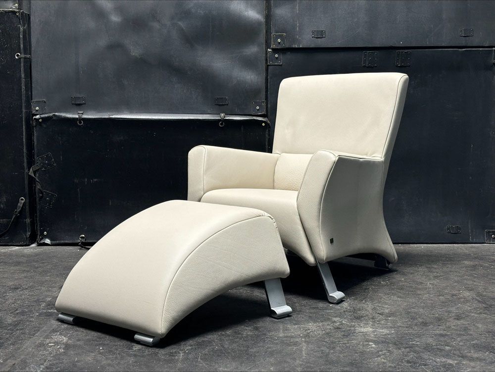Rolf Benz - Sessel - RB 322 - Leder creme - sofort verfügbar