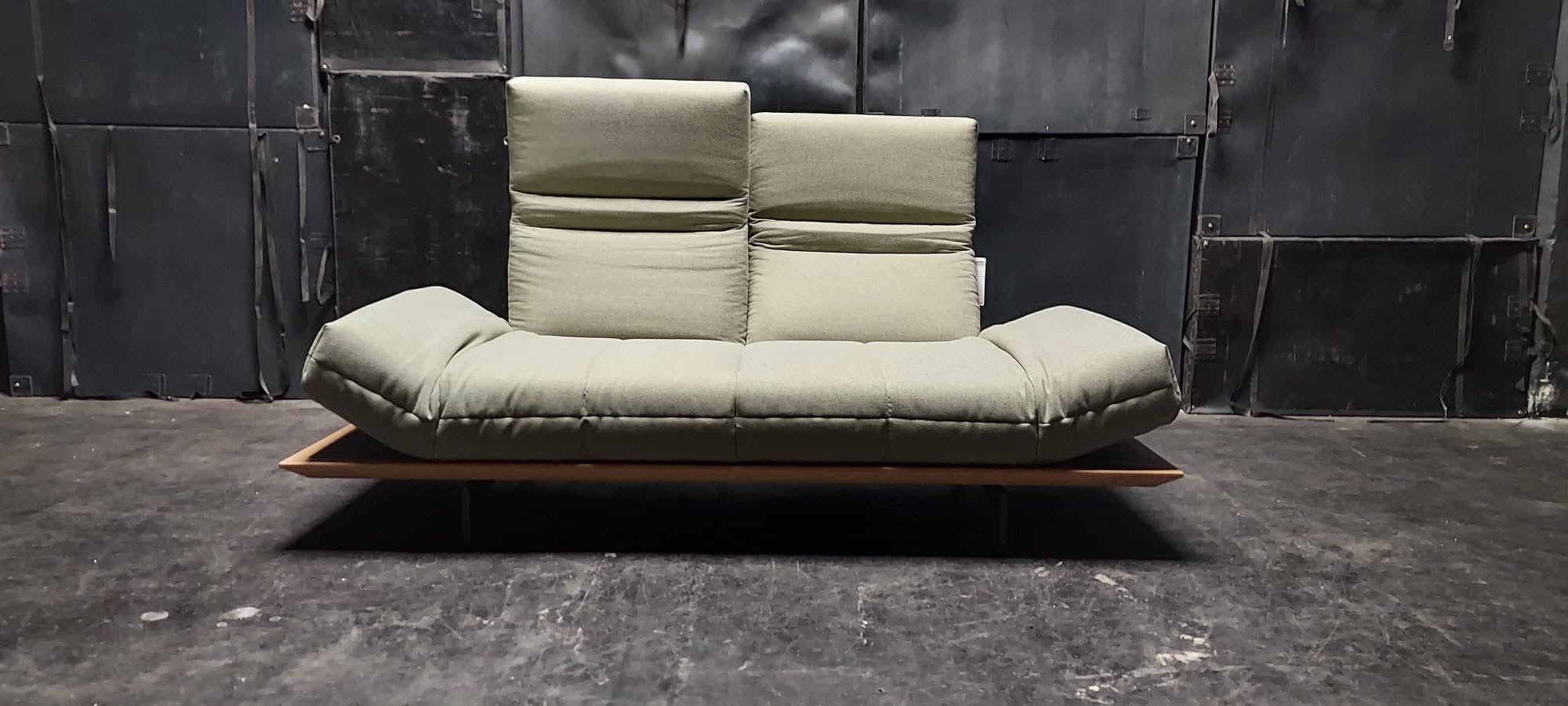 Hülsta Sofa - Sofa - hs.420 - Stoff grün - sofort verfügbar