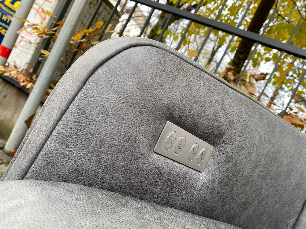 Pro Seda - Sessel - Ravi - Leder grau - konfigurierbar