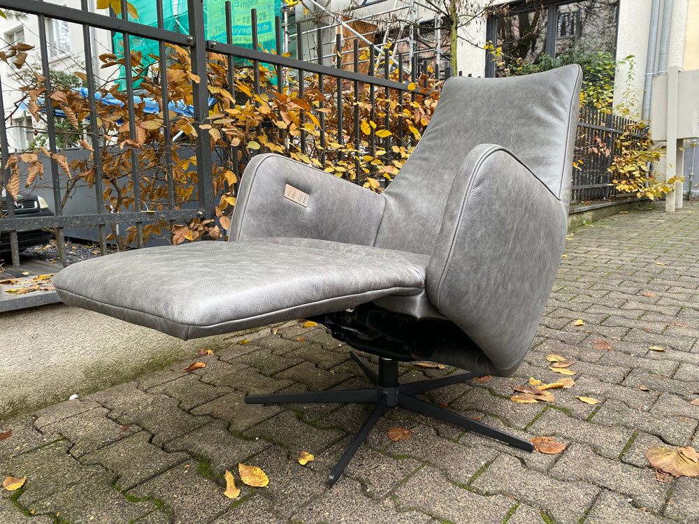 Pro Seda - Sessel - Ravi - Leder grau - konfigurierbar