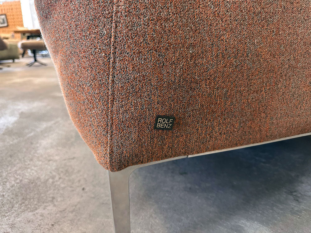 Rolf Benz - Sofa - RB 514 Areo - Stoff rotgrau - sofort verfügbar