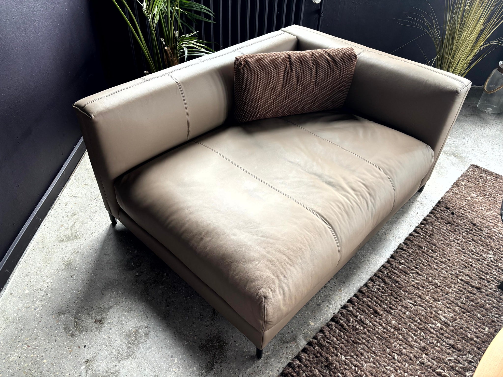 Rolf Benz - Sofa - RB 007 Nuvola - Leder beigegrau - sofort verfügbar