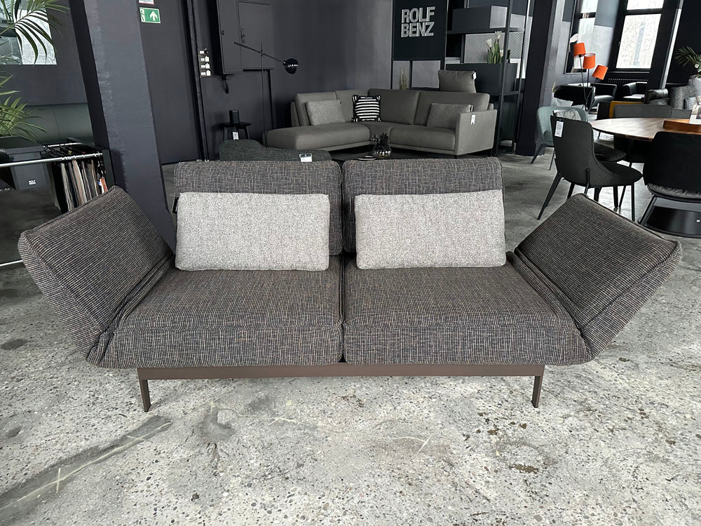 Rolf Benz - Sofa - RB 386 Mera - Stoff braun - konfigurierbar