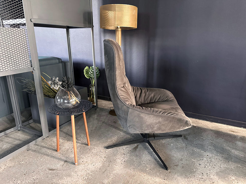 Rolf Benz - Sessel - RB 586 Meg Soft - Leder anthrazit - sofort verfügbar