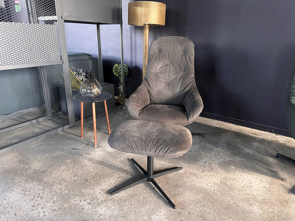 Rolf Benz - Sessel - RB 586 Meg Soft - Leder anthrazit - sofort verfügbar