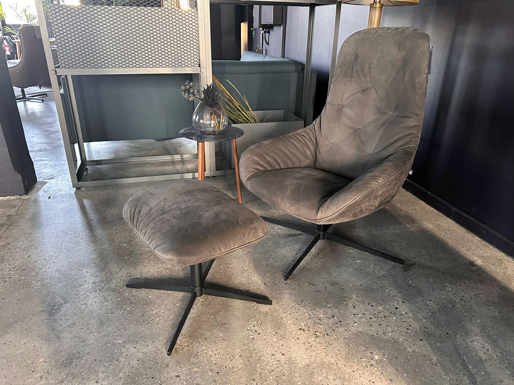 Rolf Benz - Sessel - RB 586 Meg Soft - Leder anthrazit - sofort verfügbar