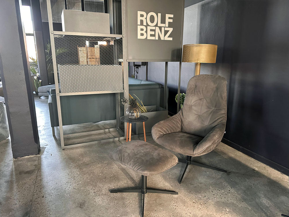 Rolf Benz - Sessel - RB 586 Meg Soft - Leder anthrazit - sofort verfügbar