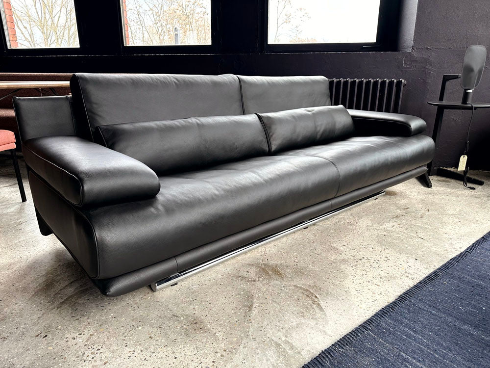 Rolf Benz - Sofa - RB 6500 - Leder schwarz - sofort verfügbar