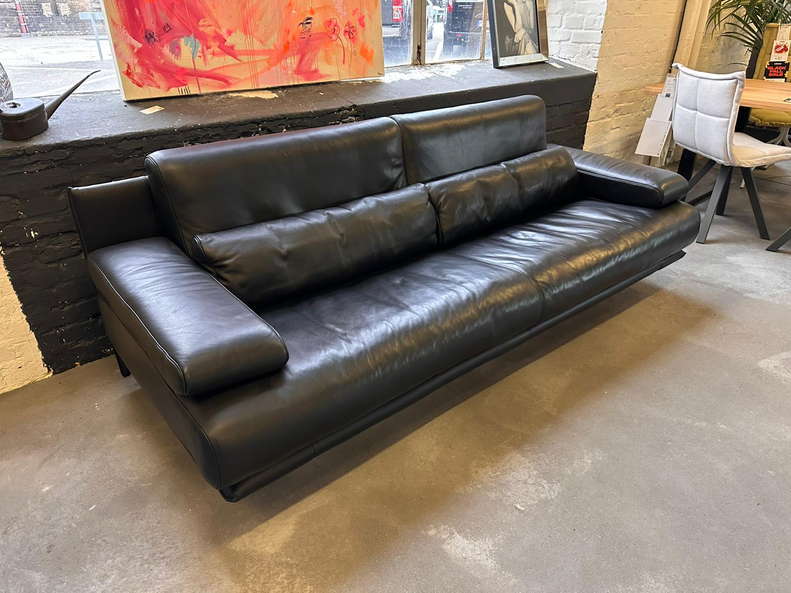 Rolf Benz - Sofa - RB 6500 - Leder schwarz - sofort verfügbar
