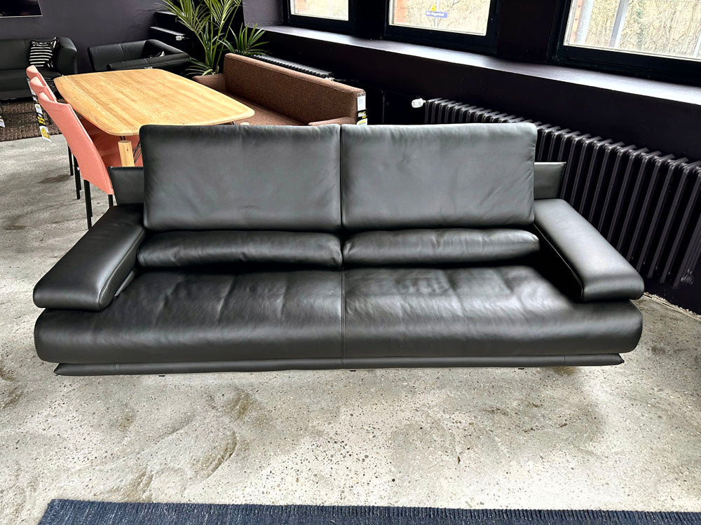 Rolf Benz - Sofa - RB 6500 - Leder schwarz - sofort verfügbar