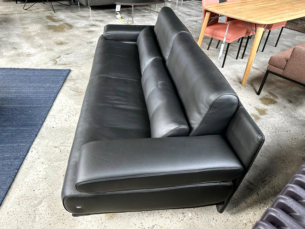 Rolf Benz - Sofa - RB 6500 - Leder schwarz - sofort verfügbar