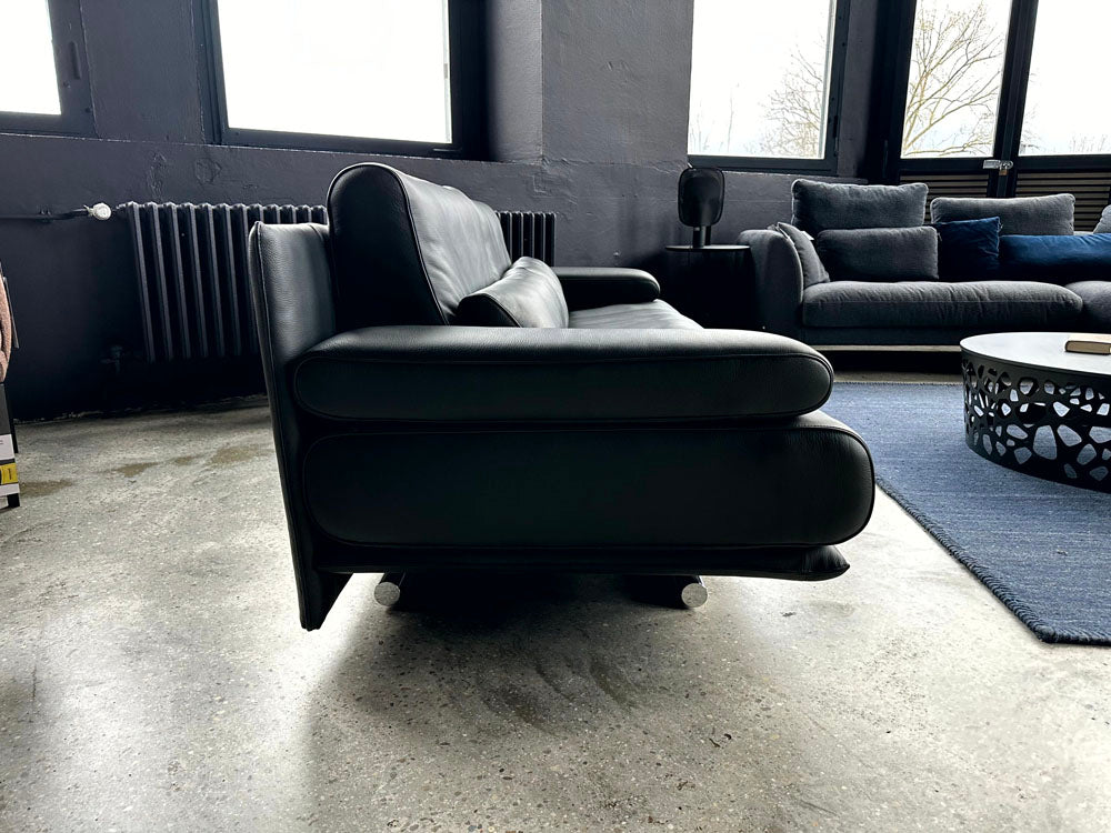 Rolf Benz - Sofa - RB 6500 - Leder schwarz - sofort verfügbar
