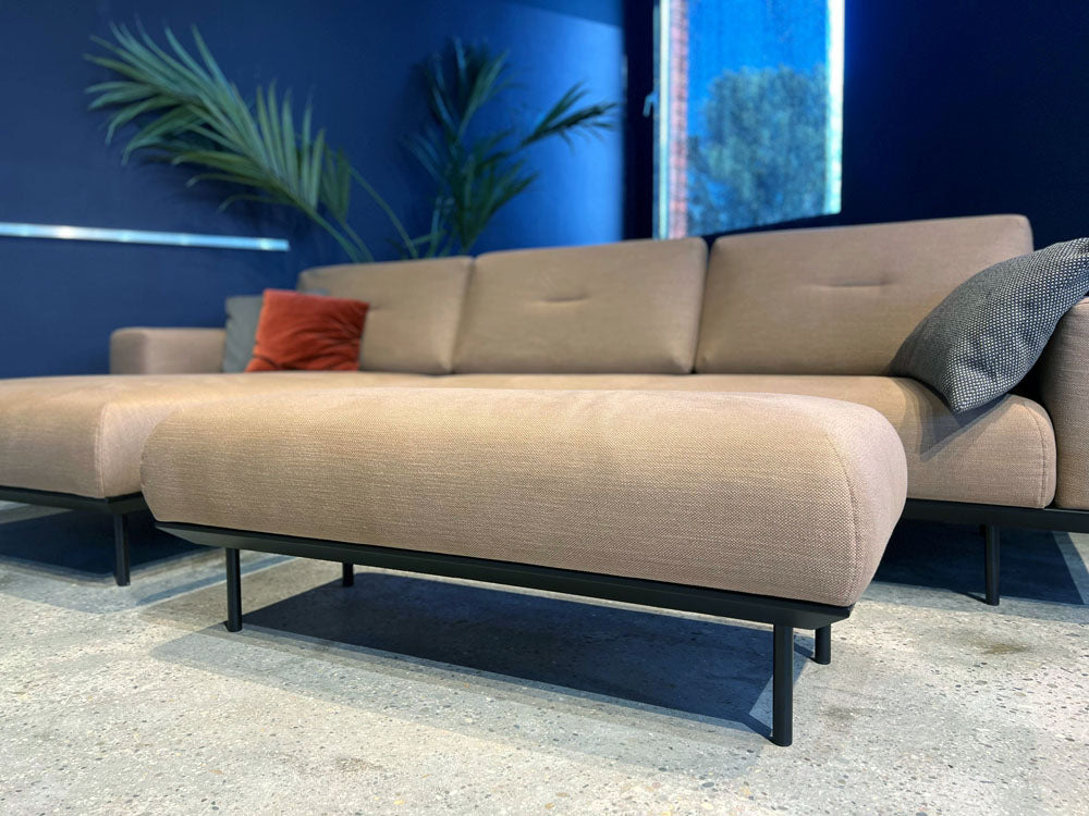 Rolf Benz - Sofa - RB 385 Yuna - Stoff braun orange - sofort verfügbar