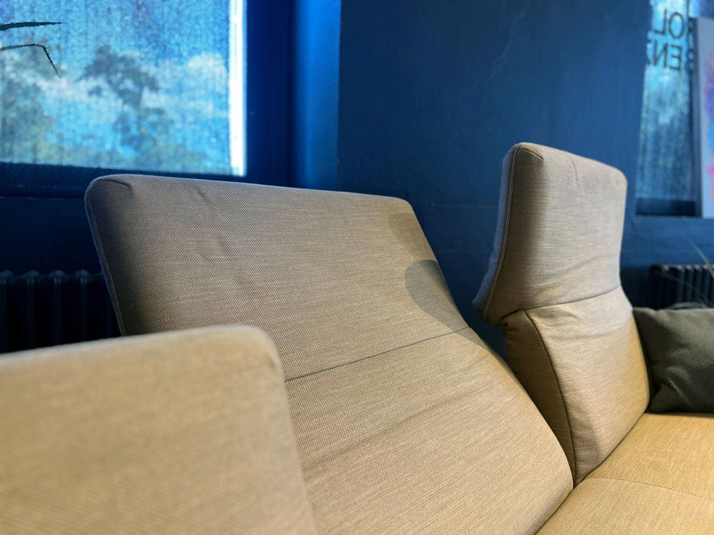 Rolf Benz - Sofa - RB 385 Yuna - Stoff braun orange - sofort verfügbar