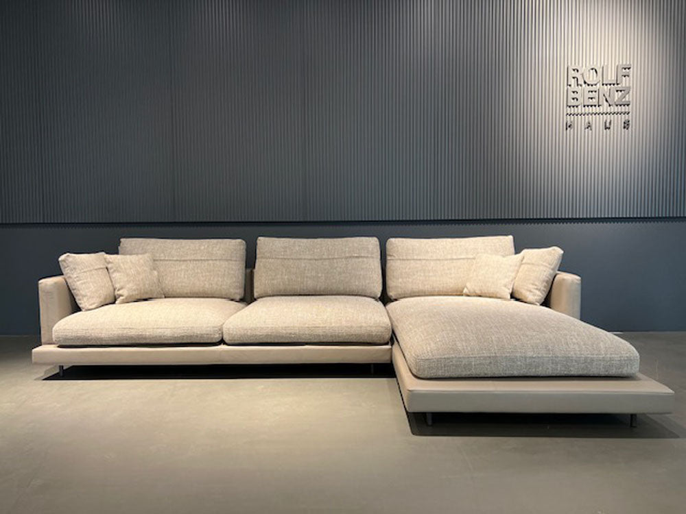 Rolf Benz - Sofa - RB 60 SINA - Stoff-Leder Kombi - konfigurierbar
