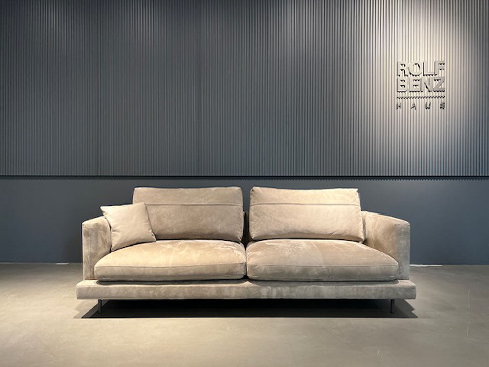 Rolf Benz - Sofa - RB 60 SINA - Leder beigegrau - konfigurierbar