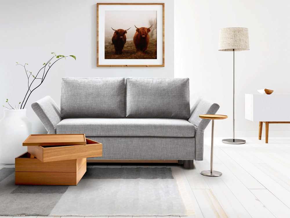 Signet - Schlafsofa - Paula - Stoff Beige - konfigurierbar