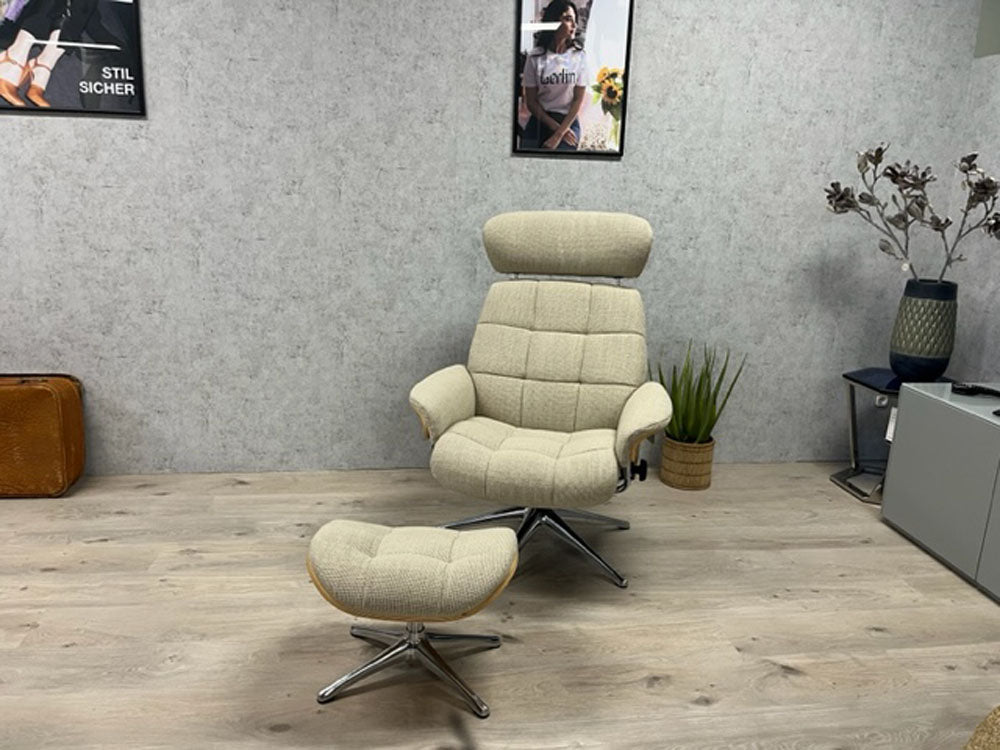 Flexlux - Sessel - Skagen - Stoff beige - sofort verfügbar